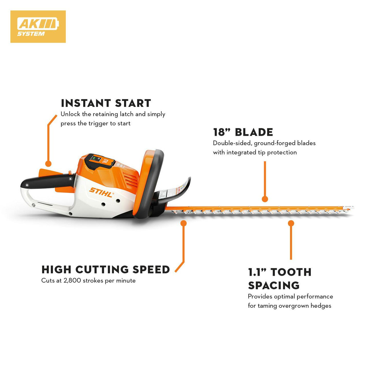 Stihl STIHL-HSA56S Cordless Hedge Trimmer With Battery And Charger