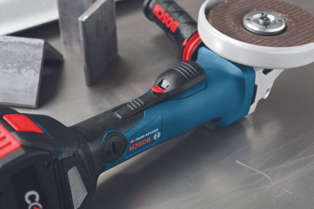 Bosch BOS-GWS18V-45PCN 18V EC Brushless Connected-Ready 4-1/2in. Angle Grinder with No Lock-On Paddle Switch (Bare Tool)