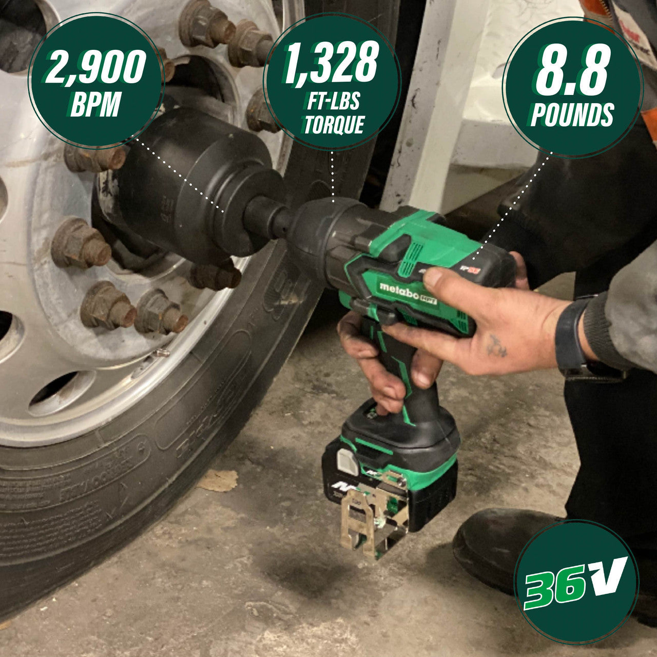 Metabo-HPT HPT-WR36DAQ4M 3/4in 36V MultiVolt Impact Wrench (Bare Tool)