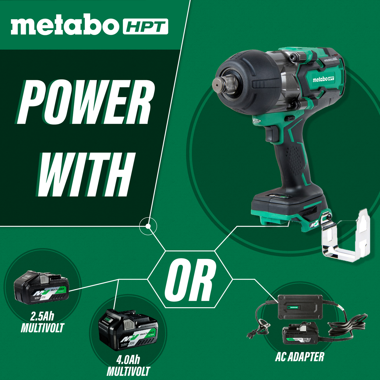 Metabo-HPT HPT-WR36DAQ4M 3/4in 36V MultiVolt Impact Wrench (Bare Tool)