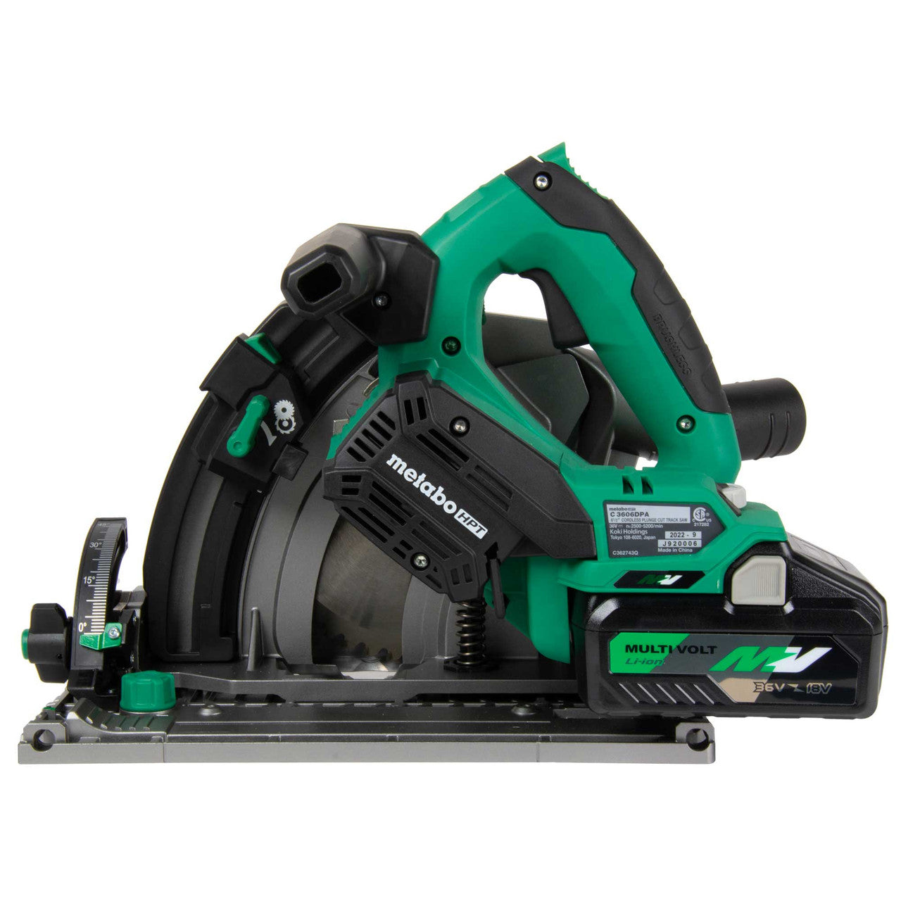 Metabo-HPT HPT-C3606DPAM 36v Multivolt Cordless 6-1/2in Track Saw Kit