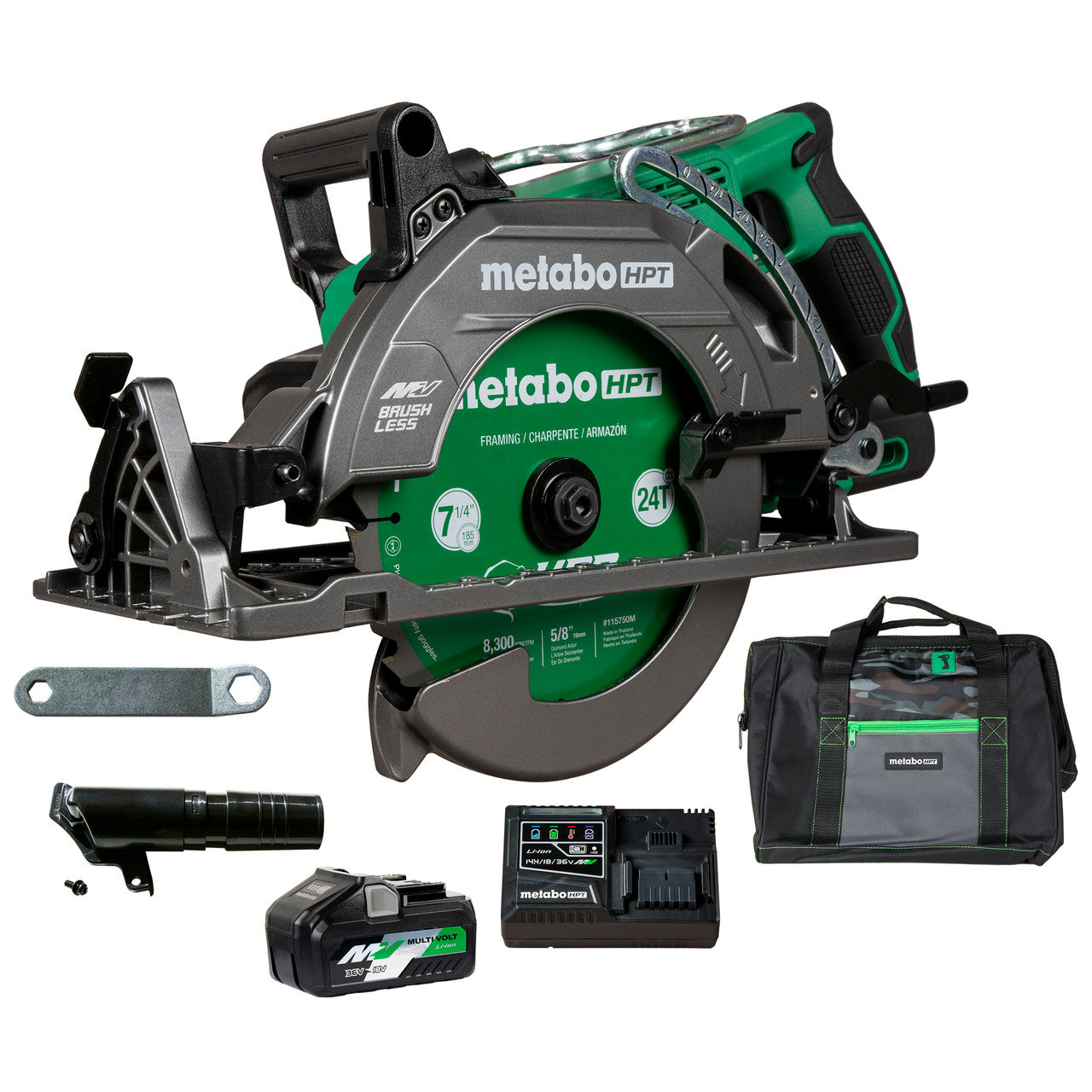 Metabo-HPT HPT-C3607DWAM 36V MultiVolt 7-1/4in Rear Handle Circular Saw 4.0Ah Kit