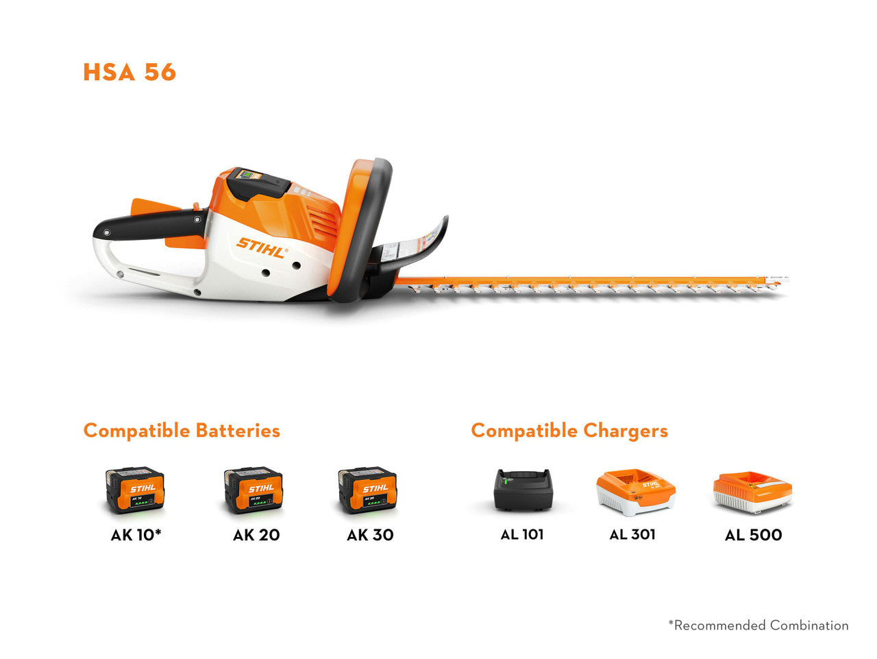 Stihl STIHL-HSA56S Cordless Hedge Trimmer With Battery And Charger