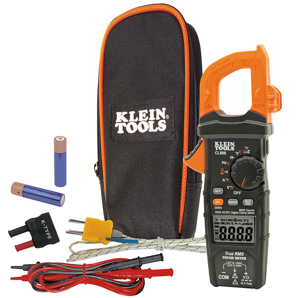 Klein KLE-CL800 Digital Clamp Meter AC Auto-Range TRMS Low Impedance (LoZ) Auto Off