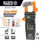 Klein KLE-CL800 Digital Clamp Meter AC Auto-Range TRMS Low Impedance (LoZ) Auto Off