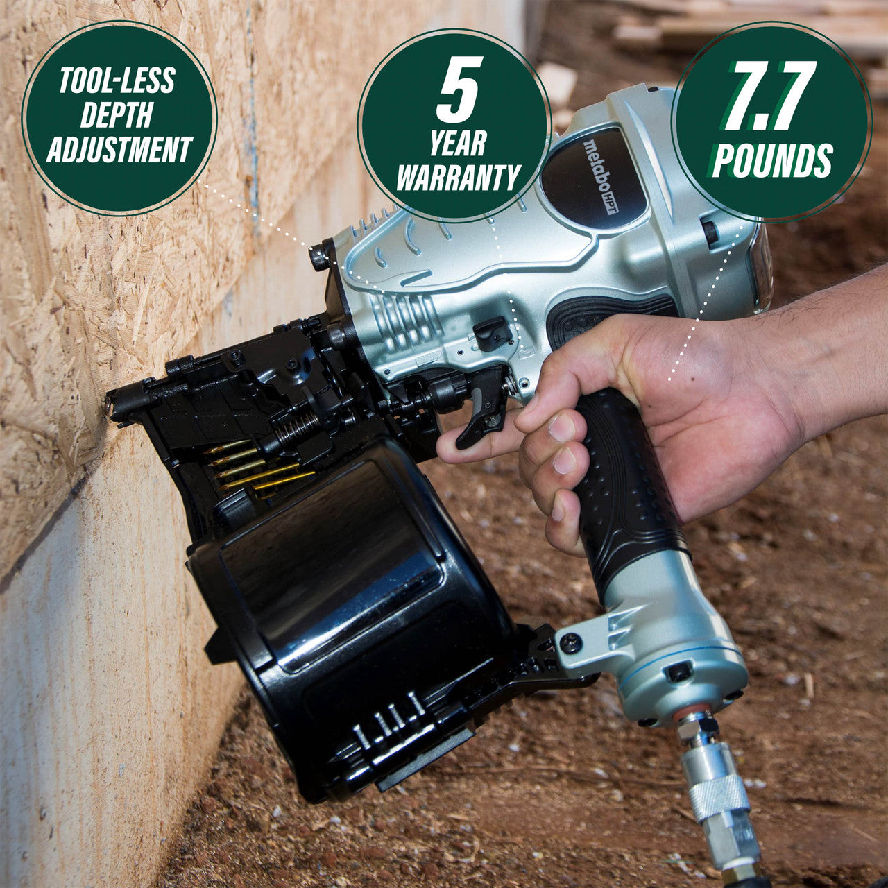 Metabo HPT HPT-NV90AGSM 3-1/2in 15 Deg Coil Framing Nailer