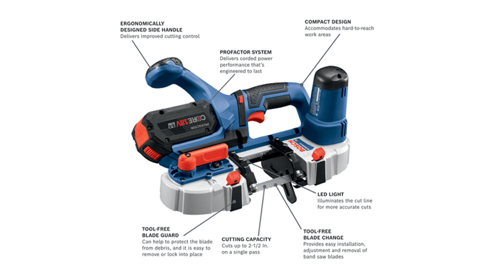 Bosch BOS-GCB18V-2N 18V Compact Cordless Band Saw Bare Tool