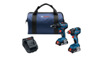 Bosch BOS-GXL18V-240B22 18V 2-Tool Combo Kit with 1/2in Hammer Drill/Driver, Two-In-One Bit/Socket Impact Driver and (2) 18V 2.0Ah