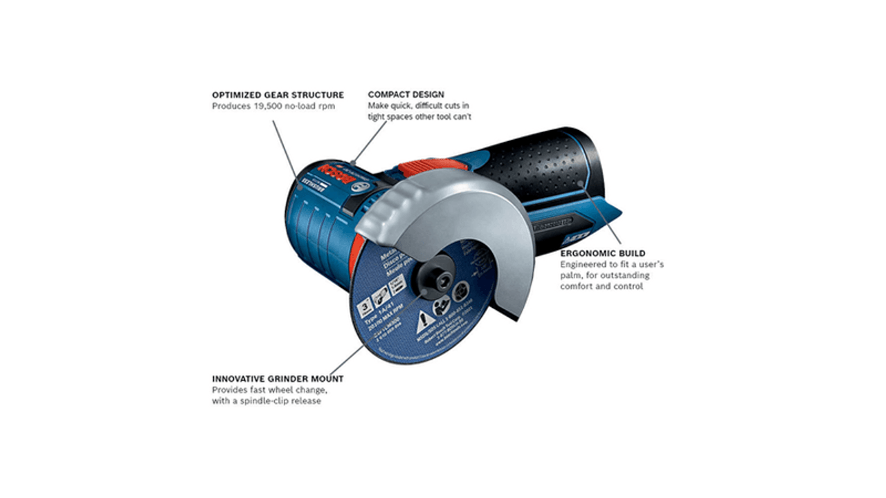 Bosch BOS-GWS12V-30N 12V Max Brushless 3 In. Angle Grinder (Bare Tool)
