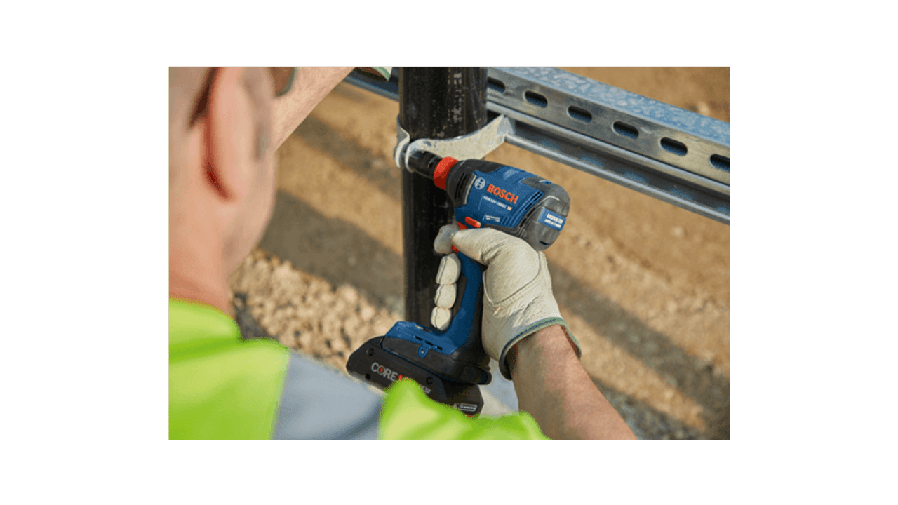Bosch BOS-GDX18V-1860CB25 18V Connected-Ready Two-In-One 1/4 in and 1/2 in Bit/Socket Impact Driver/Wrench Kit with (2) CORE18V 4.0 Ah Compact Batteries and (1) Connectivity Module