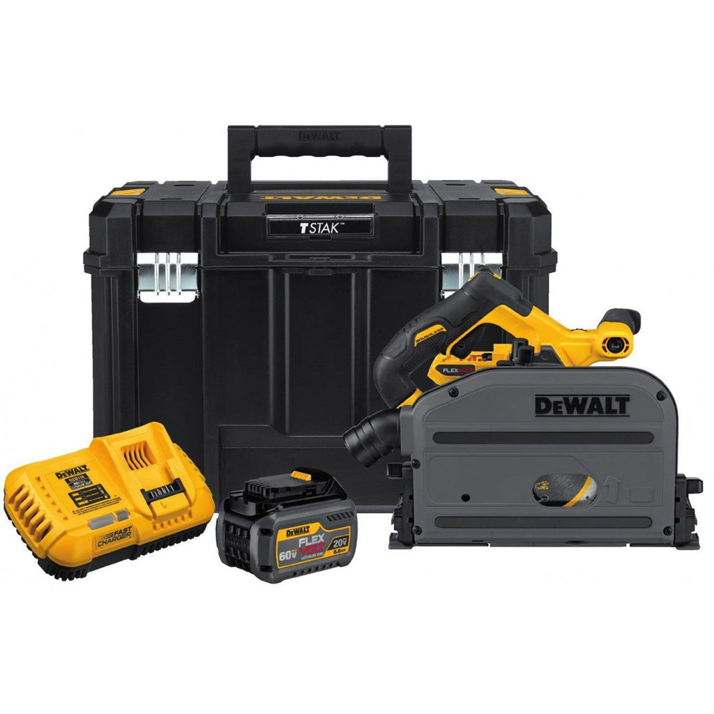 DEWALT DEW-DCS520T1 60V MAX 6-1/2in (165mm) Cordless Tracksaw Kit with 6.0Ah Battery