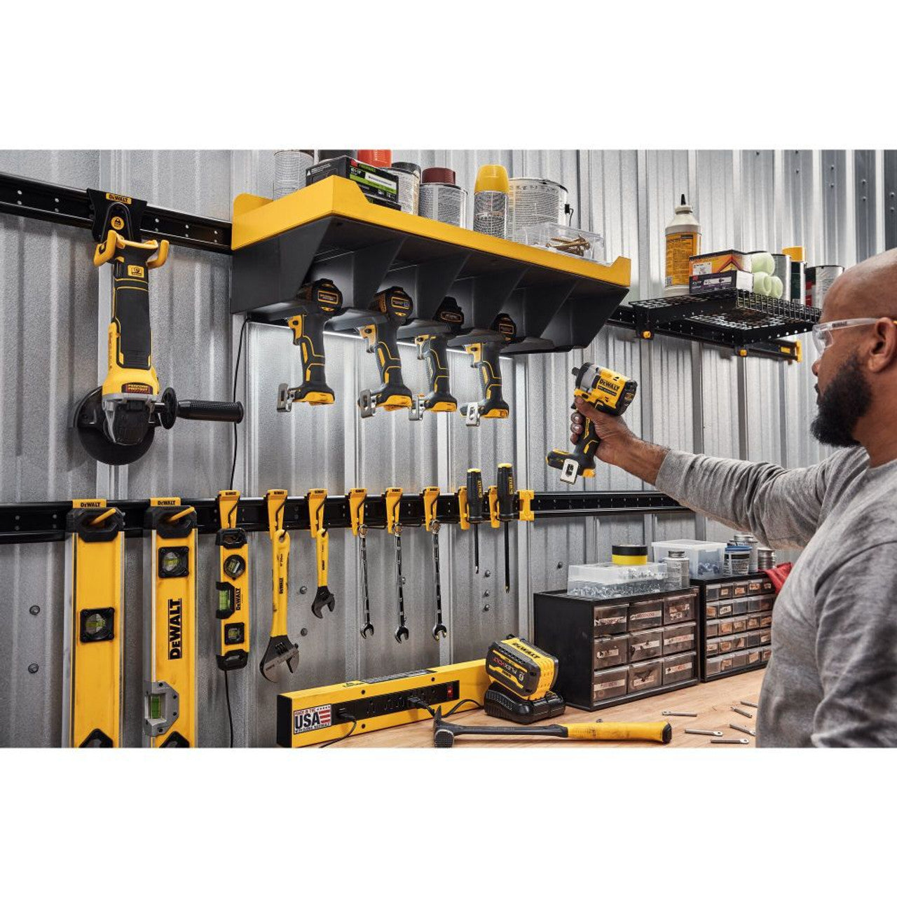 DEWALT DEW-DWST82817 8pc Corded Power Tool Peg Hook Set