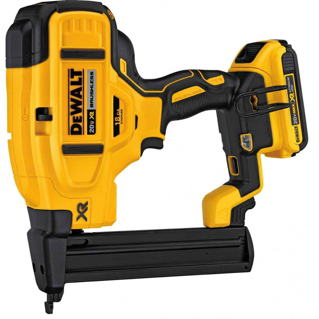 DEWALT DEW-DCN681D1 20V MAX XR 18 ga Narrow Crown Stapler Kit with 2.0Ah Battery