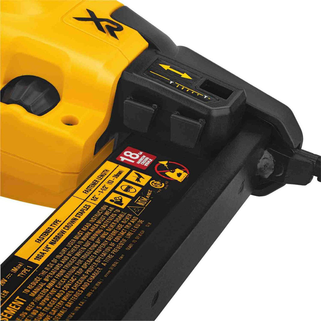 DEWALT DEW-DCN681D1 20V MAX XR 18 ga Narrow Crown Stapler Kit with 2.0Ah Battery