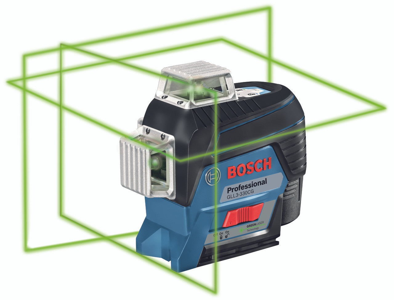 Bosch BOS-GLL3-330CG 360 Degree Connected Green-Beam Three-Plane Leveling Kit (Charger + Battery + Case)