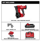 Milwaukee MIL-2909-21 M18 FUEL Coil Roofing Nailer 3.0Ah Kit
