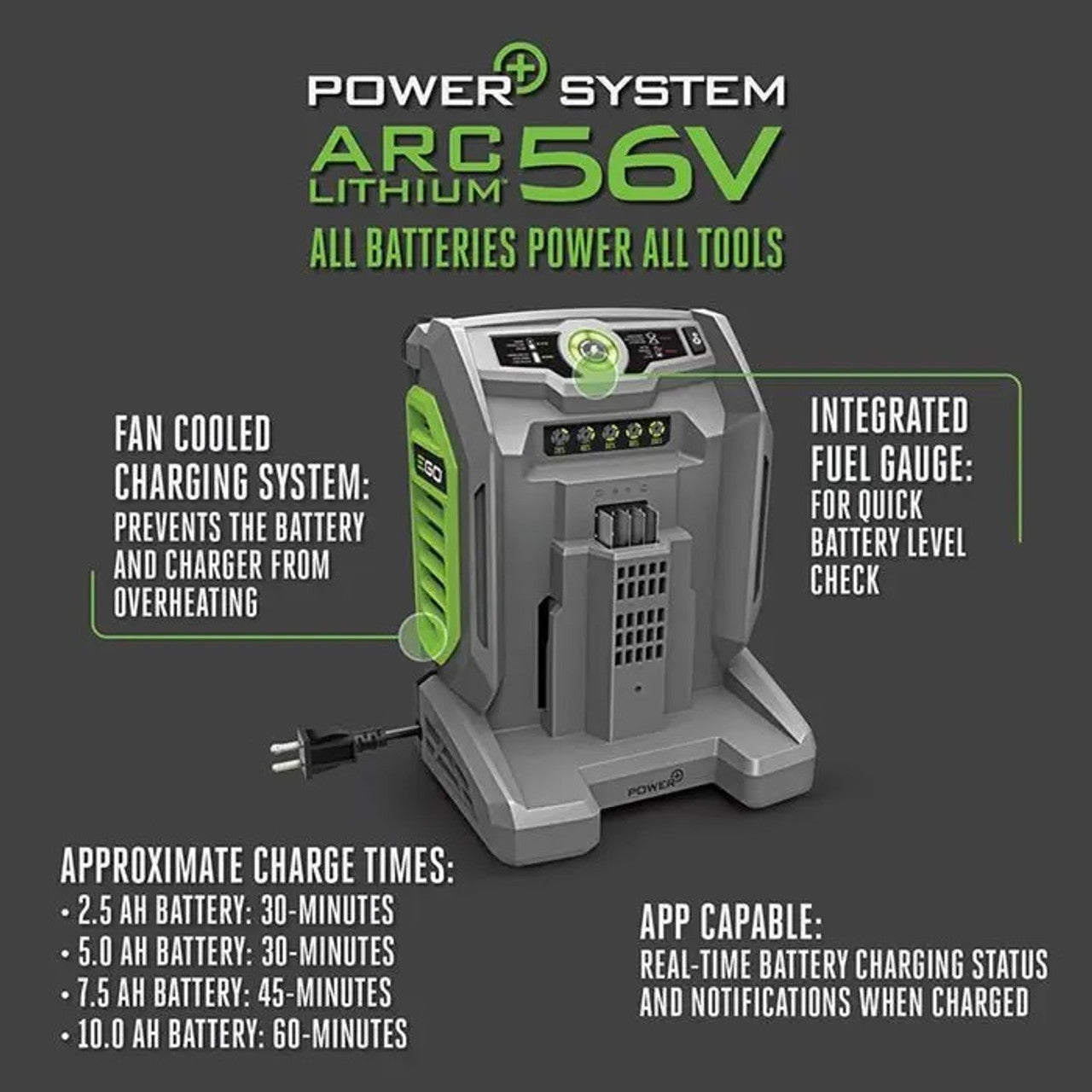 EGO Power EGO-CH7000 POWER+ 56V ARC 700W Turbo Charger
