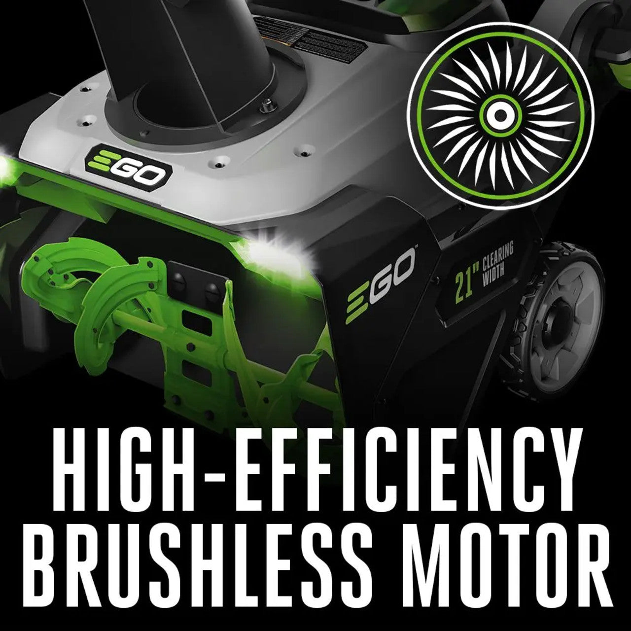 EGO Power EGO-SNT2114 POWER+ 21in Dual Port Snow Blower With Steel Auger KIT with 2 x 7.5Ah Batteries
