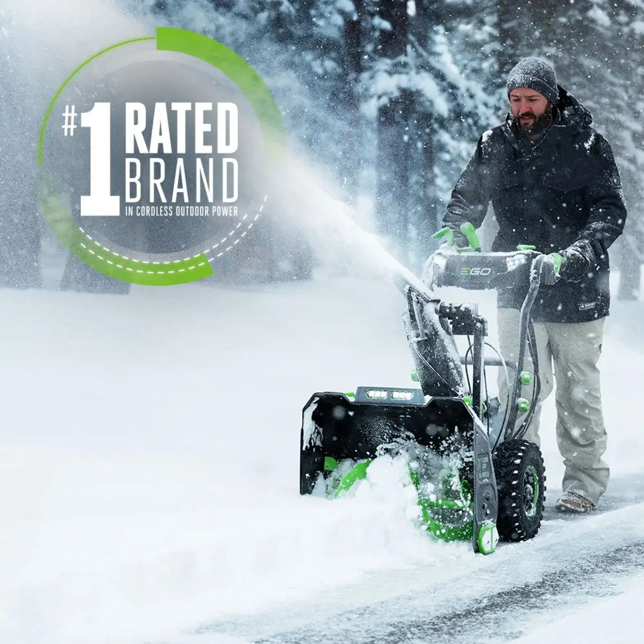 EGO Power EGO-SNT2406-4 POWER+ 24in Self-propelled 2-stage Snow Blower With Peak Power with (2) 700w Turbo Charger and (4) 10.0Ah Battery Kit