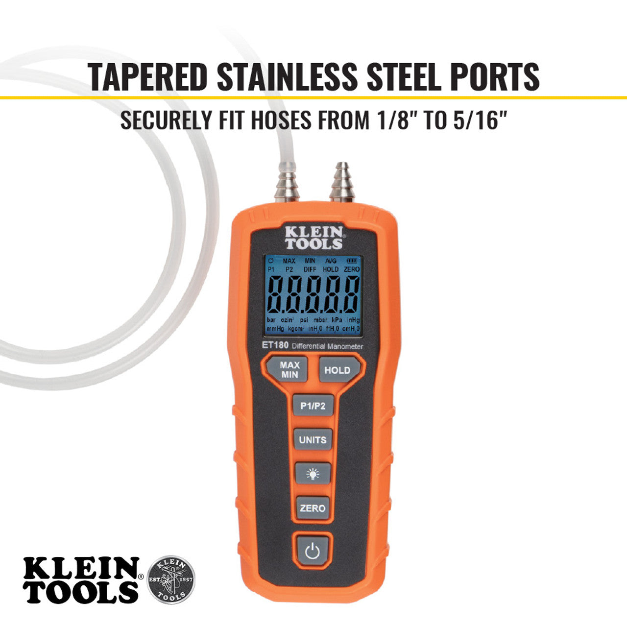 Klein KLE-ET180 Digital Differential Manometer