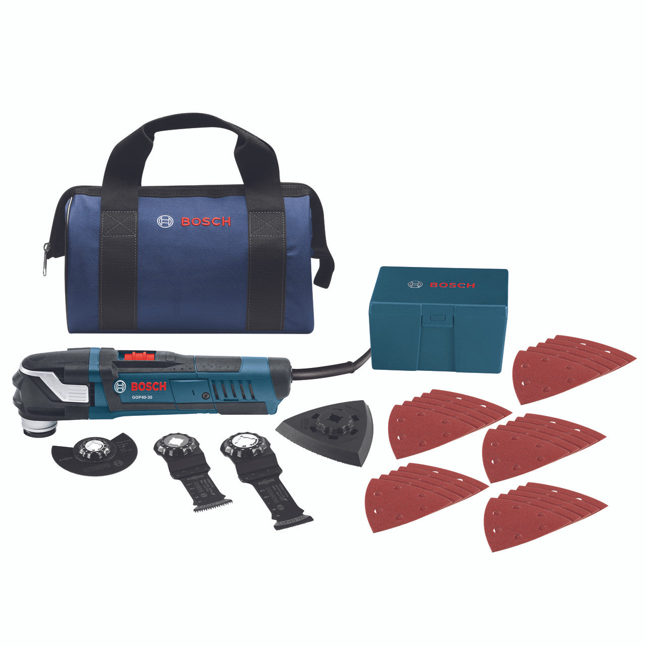 Bosch BOS-GOP40-30B StarlockPlus Oscillating Multi-Tool Kit with Snap-In Blade Attachment