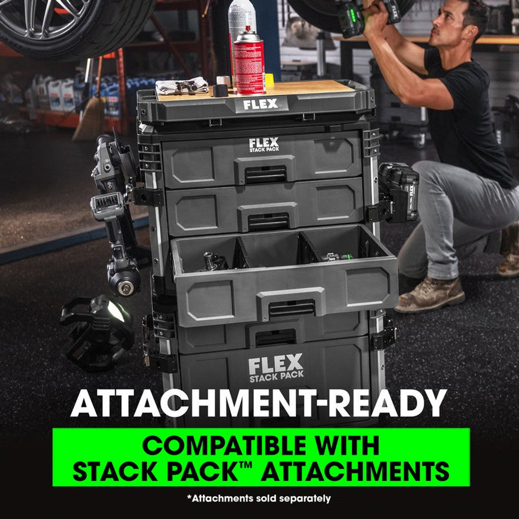 FLEX FL-FS1105 STACK PACK - 3-Drawer Tool Box