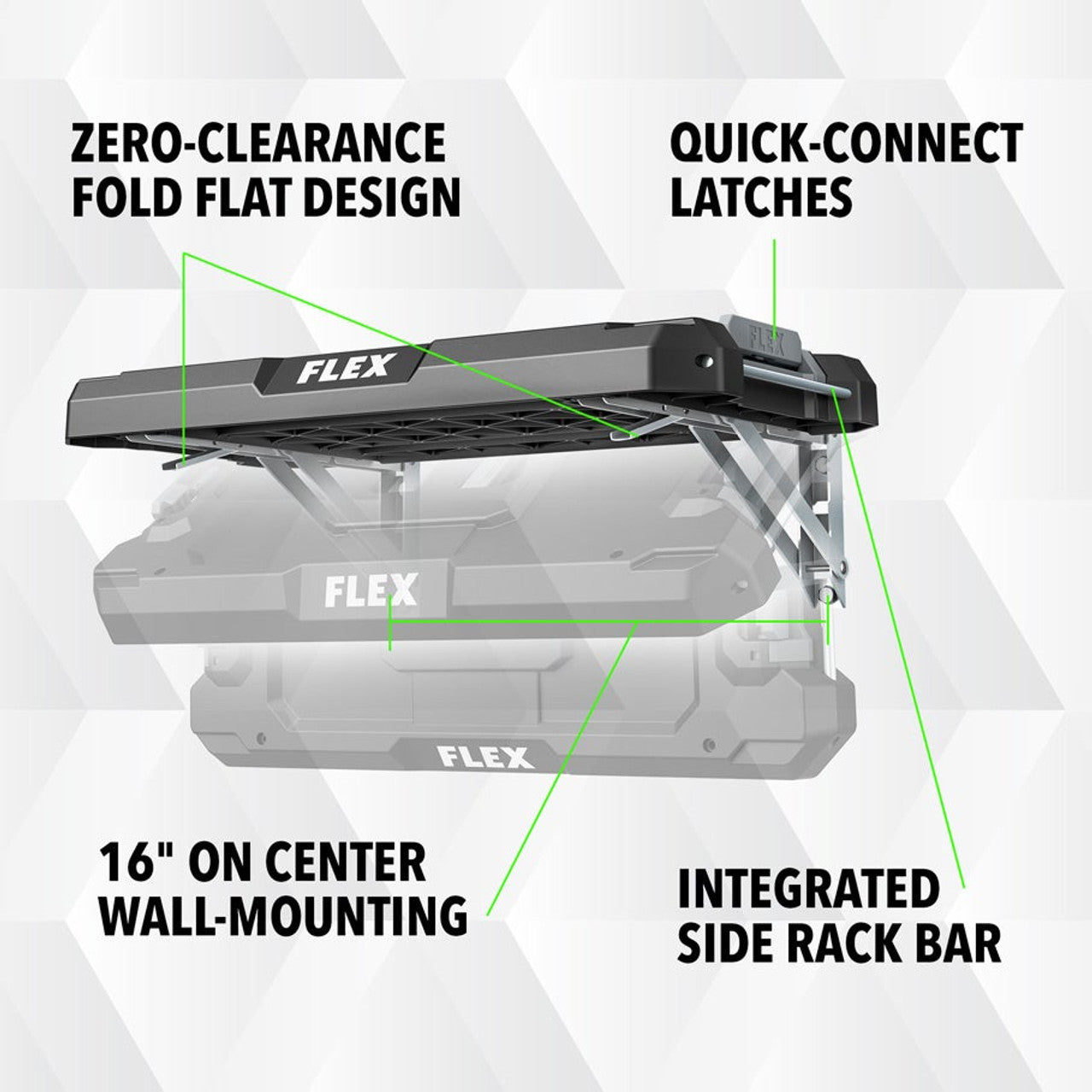 FLEX FL-FS1502 STACK PACK Folding Rack Shelf