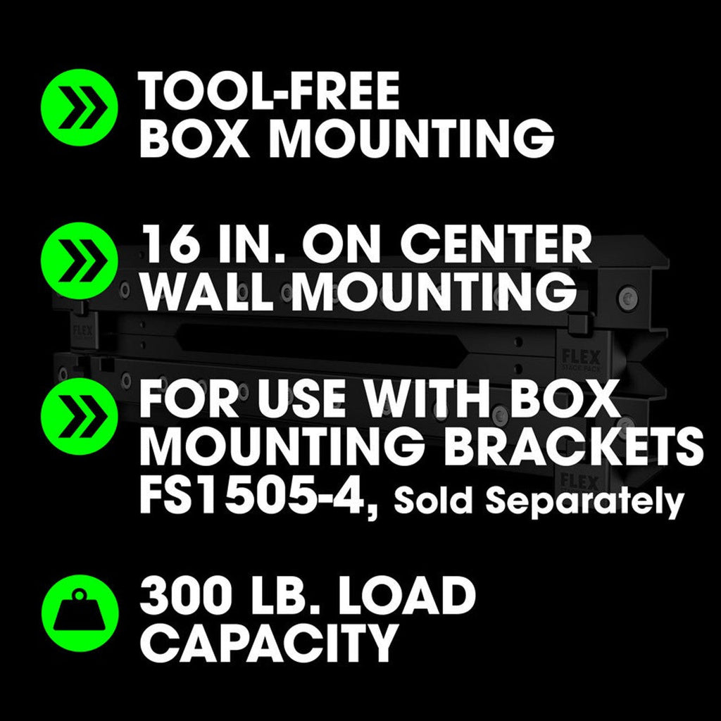 FLEX FL-FS1503-2 STACK PACK Wall-Mount Rack Rail 2-Pack