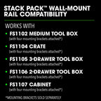 FLEX FL-FS1503-2 STACK PACK Wall-Mount Rack Rail 2-Pack