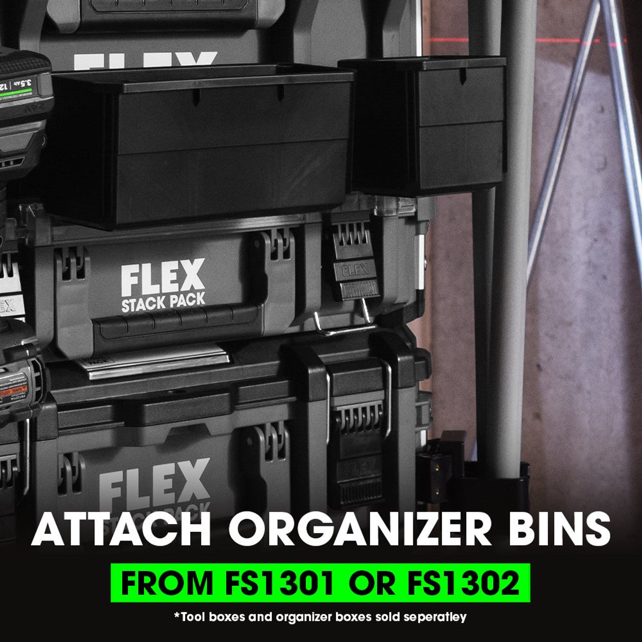 FLEX FL-FS1603 STACK PACK Front Tool Rack Rail Attachment Mod