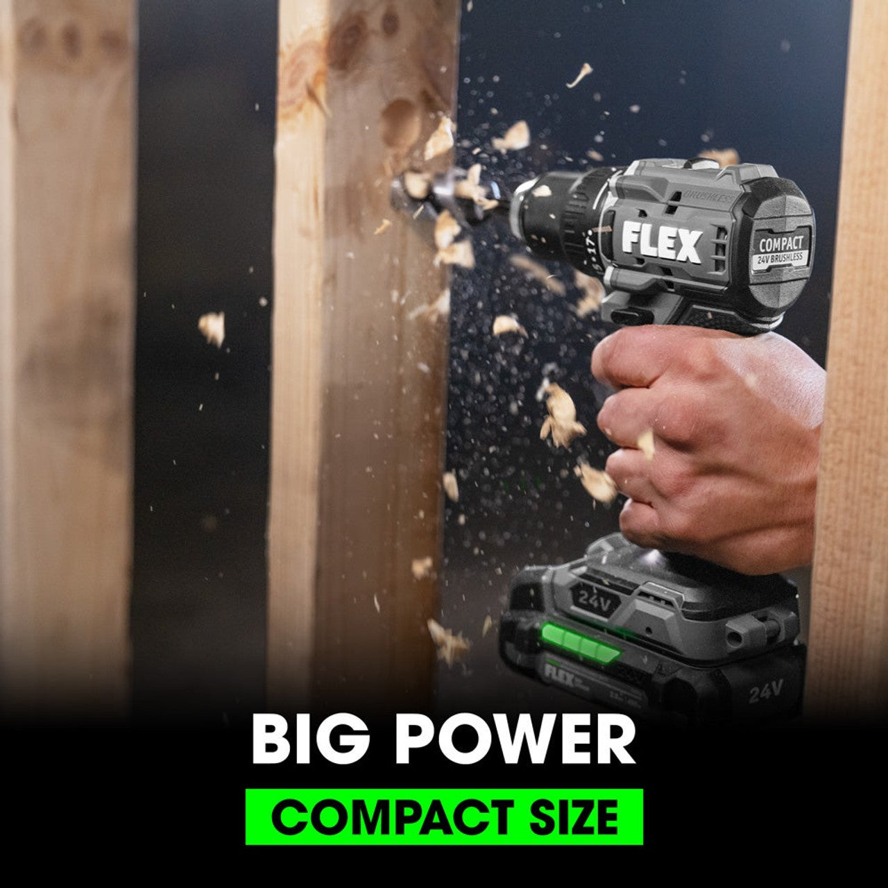 FLEX FL-FX1131-1A 24V 1/2in 2-Speed Compact Drill Driver 2.5Ah Kit