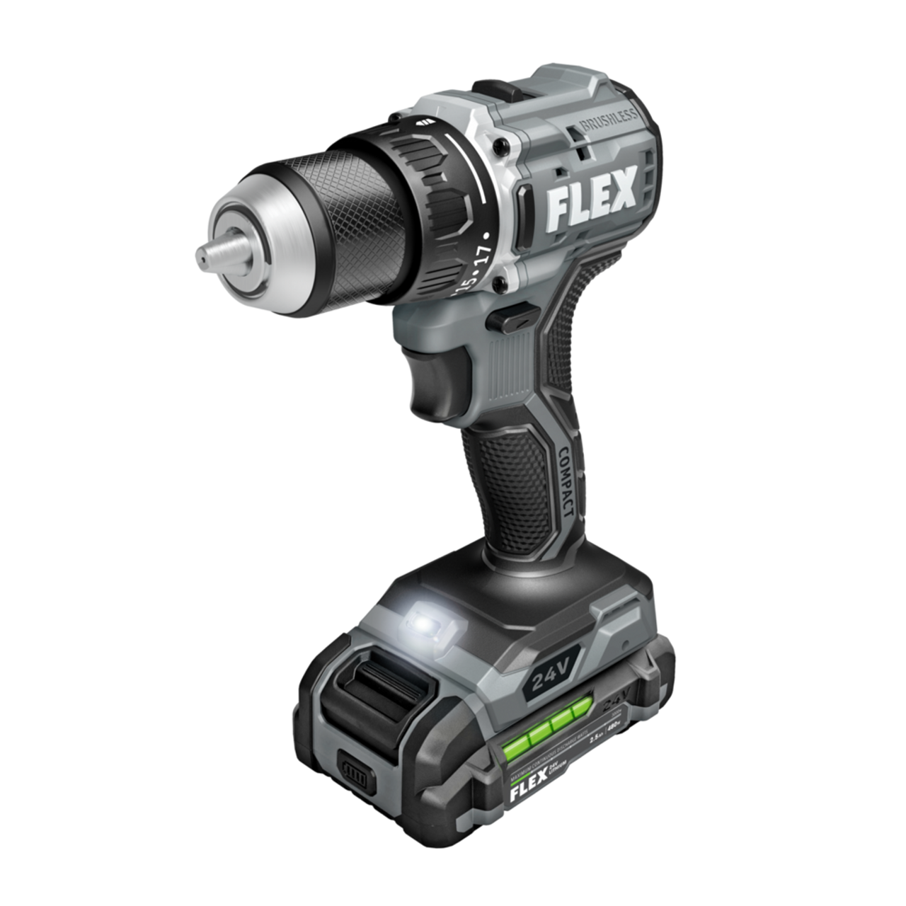 FLEX FL-FX1131-1A 24V 1/2in 2-Speed Compact Drill Driver 2.5Ah Kit