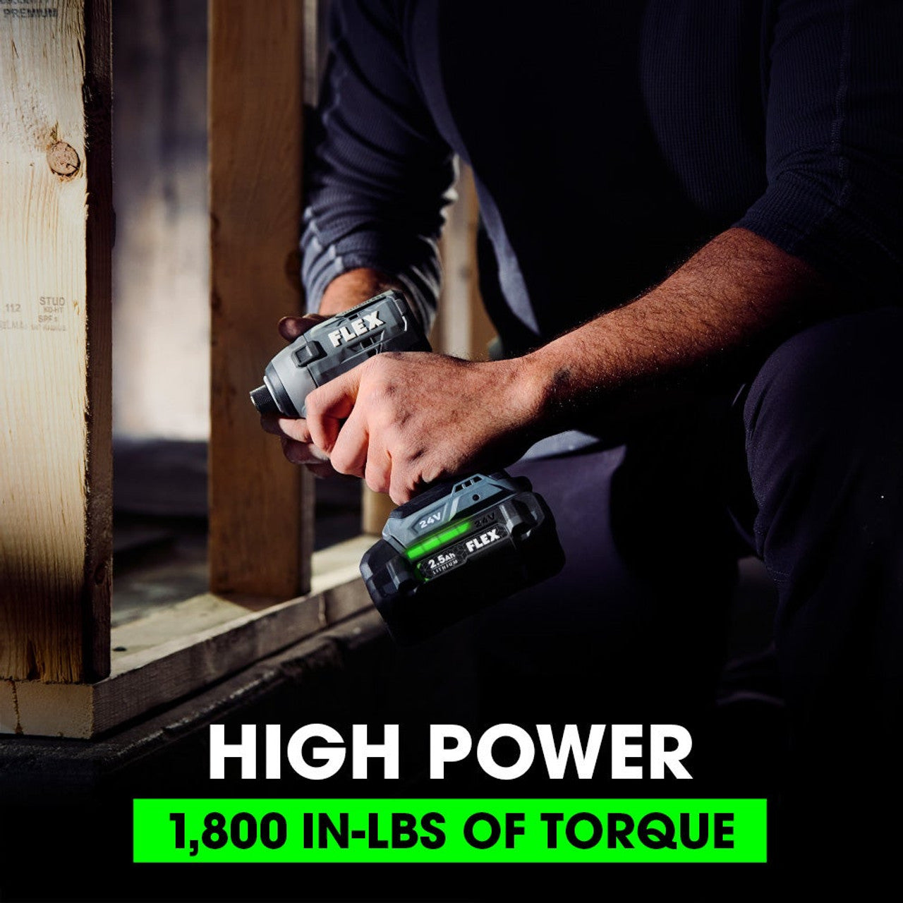 FLEX FL-FX1351-2A 24V 1/4in Hex Impact Driver 2x 2.5Ah Kit