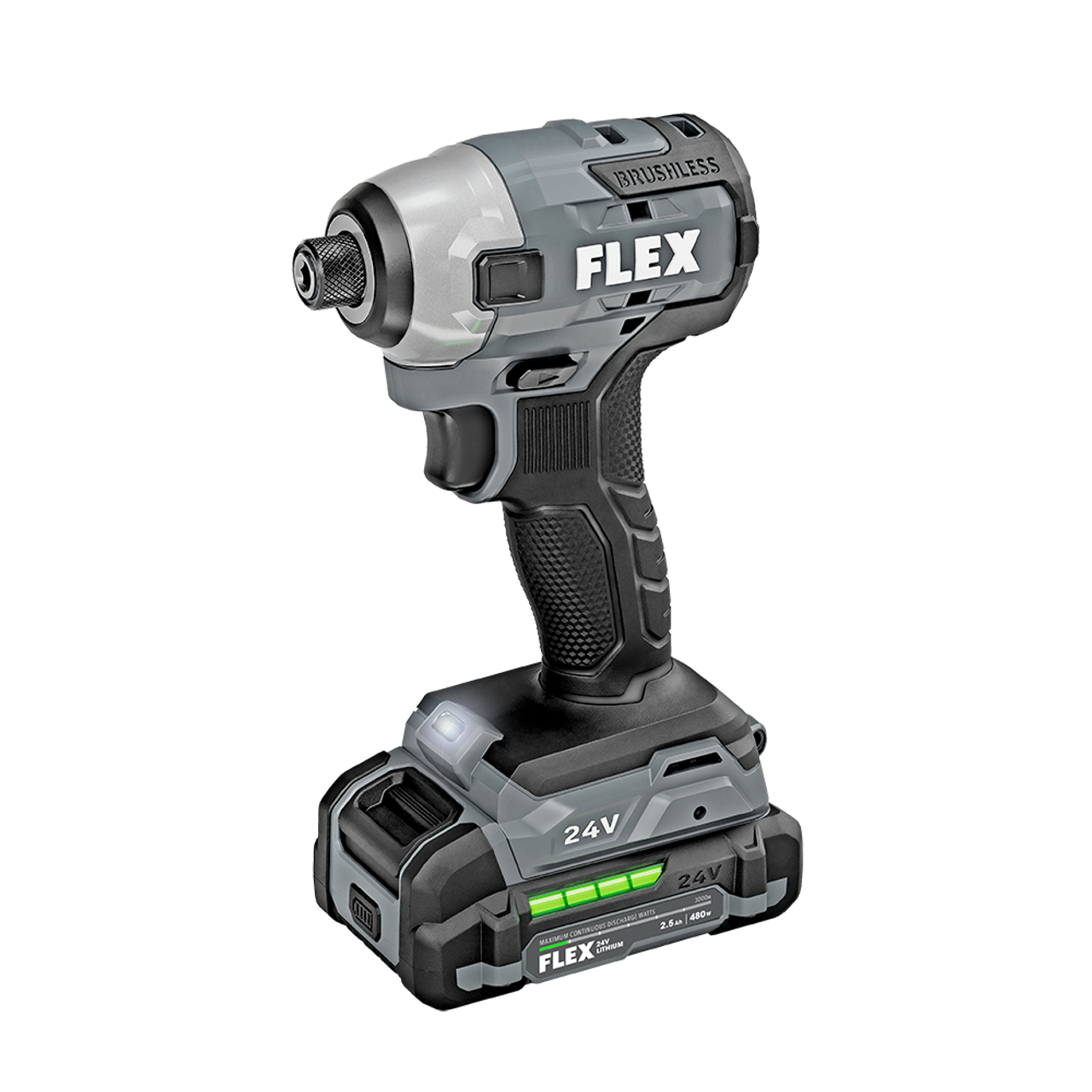 FLEX FL-FX1351-2A 24V 1/4in Hex Impact Driver 2x 2.5Ah Kit
