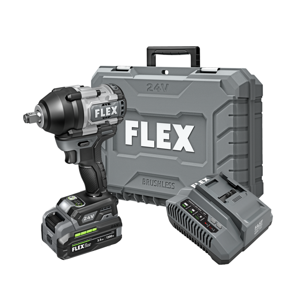 FLEX FL-FX1451-1F 24V 1/2in Mid Torque Impact Wrench Stacked Lithium 3.5Ah Kit