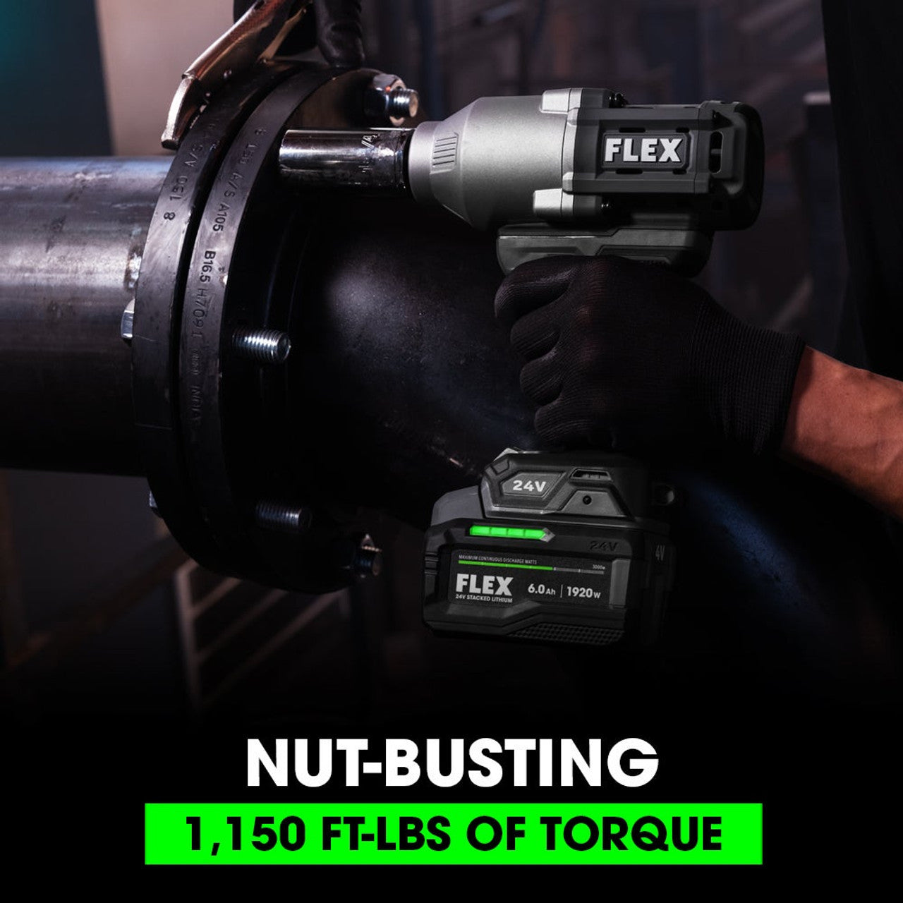 FLEX FL-FX1471-1C 24V 1/2in High Torque Impact Wrench 5.0Ah Kit
