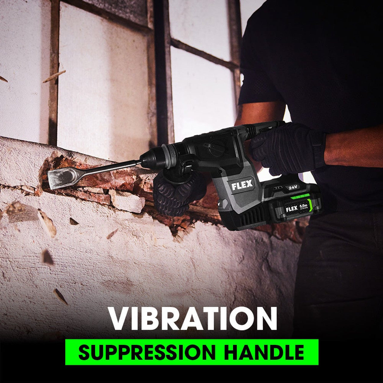 FLEX FL-FX1551A-Z 24V 1in Sds Plus Rotary Hammer Bare Tool