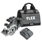 FLEX FL-FX2131A-1C 24V 6-1/2in In-Line Circular Saw 5.0Ah Kit