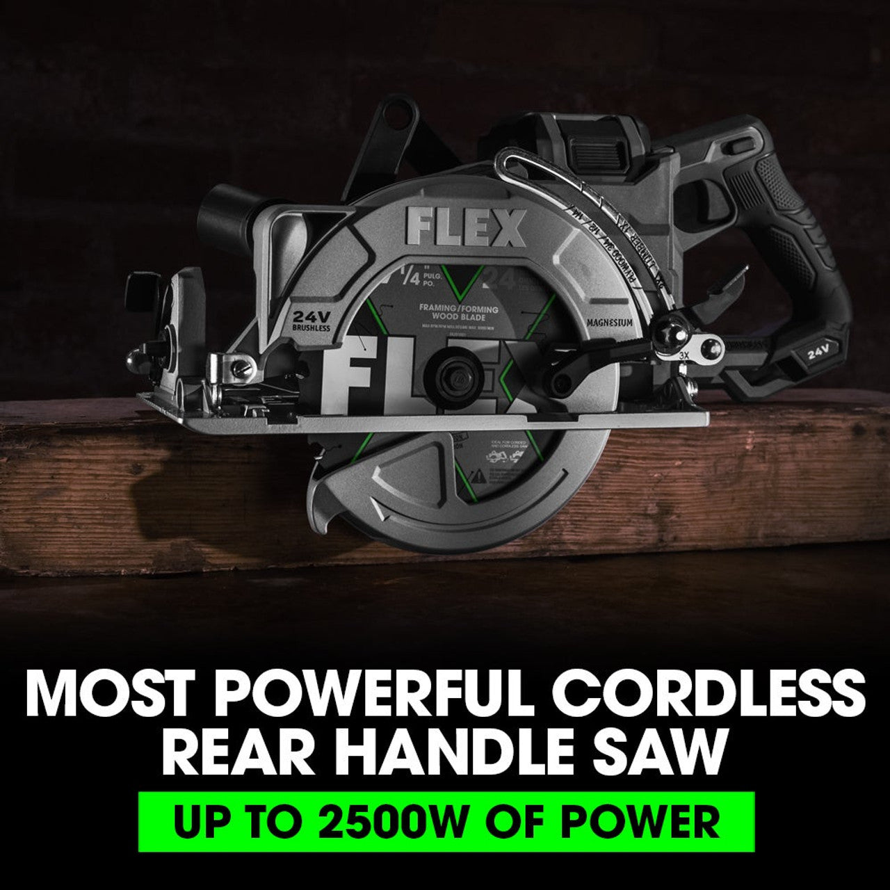 FLEX FL-FX2141R-1J 24V 7-1/4in Rear Handle Saw Circular Saw Stacked Lithium 10.0Ah Kit