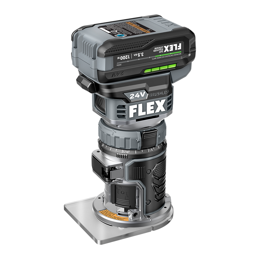 FLEX FL-FX4221-1F 24V Compact Router Stacked Lithium 3.5Ah Kit