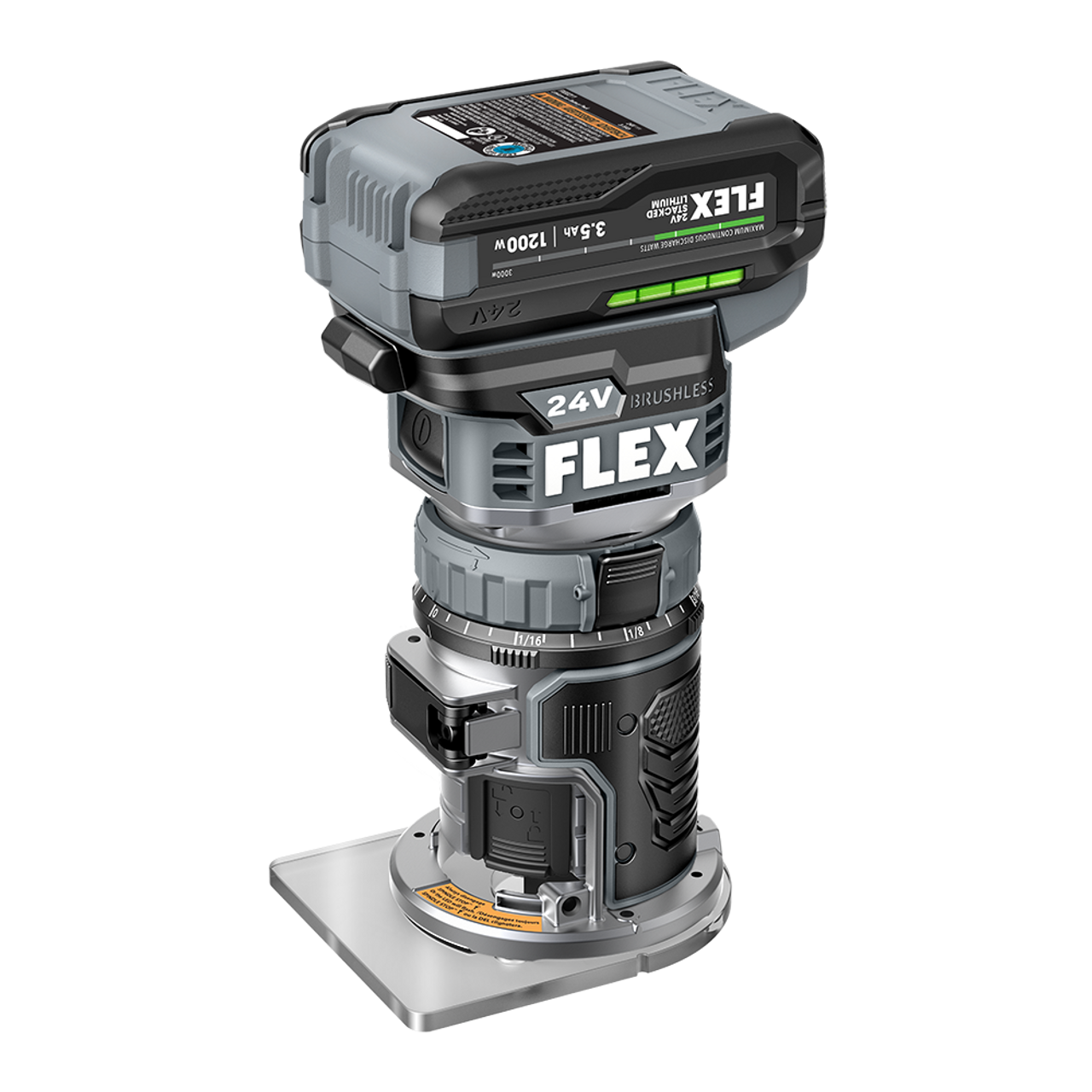 FLEX FL-FX4221-1F 24V Compact Router Stacked Lithium 3.5Ah Kit