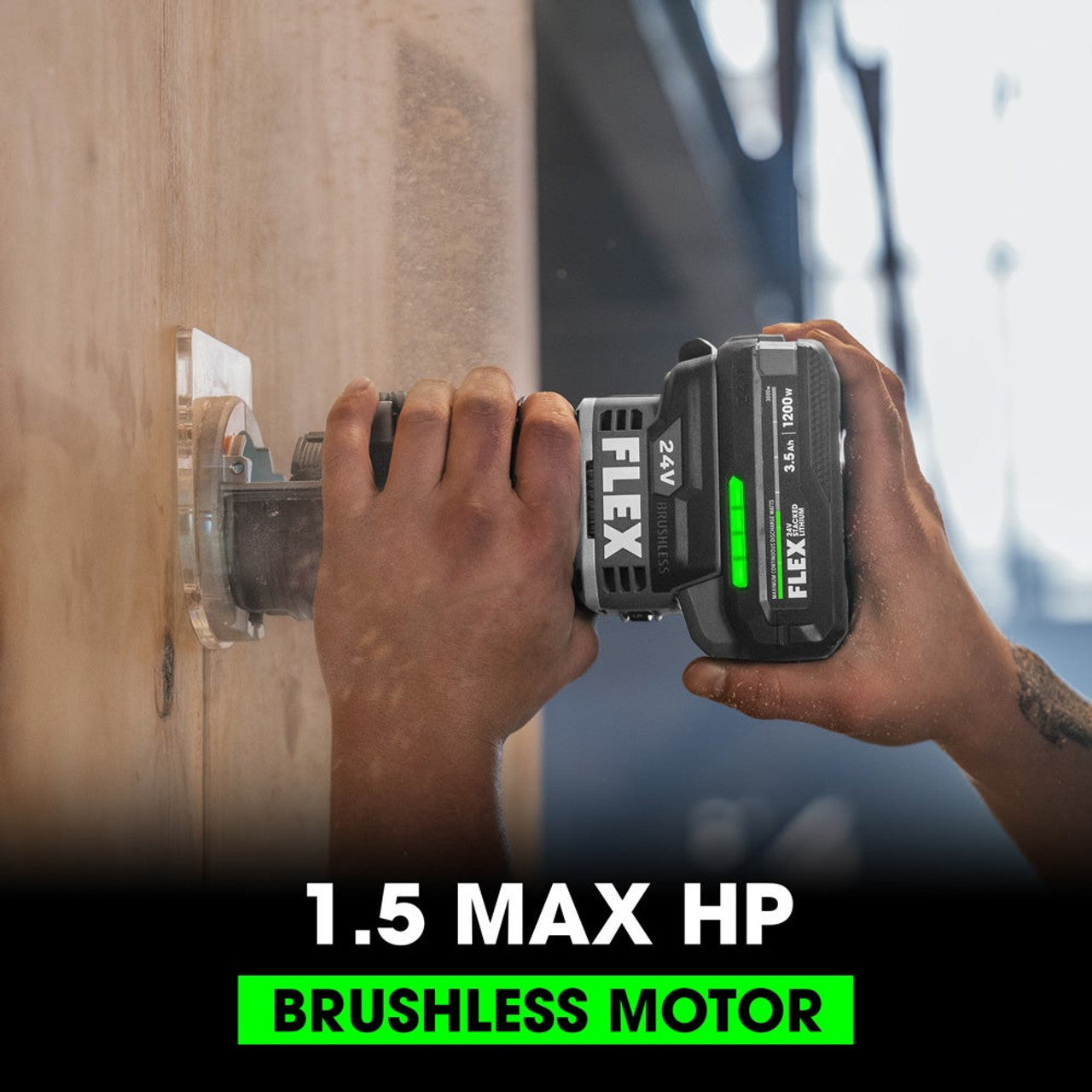 FLEX FL-FX4221-1F 24V Compact Router Stacked Lithium 3.5Ah Kit