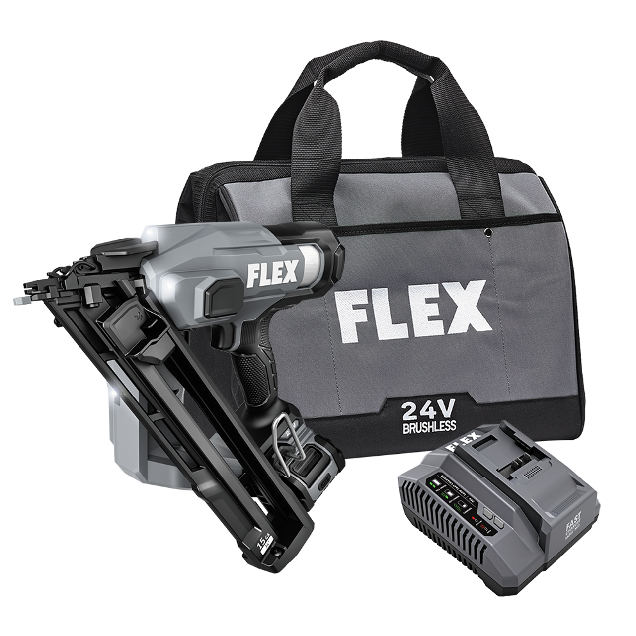 FLEX FL-FX4311B-1A 24V 15GA Angled Nailer 2.5Ah Kit