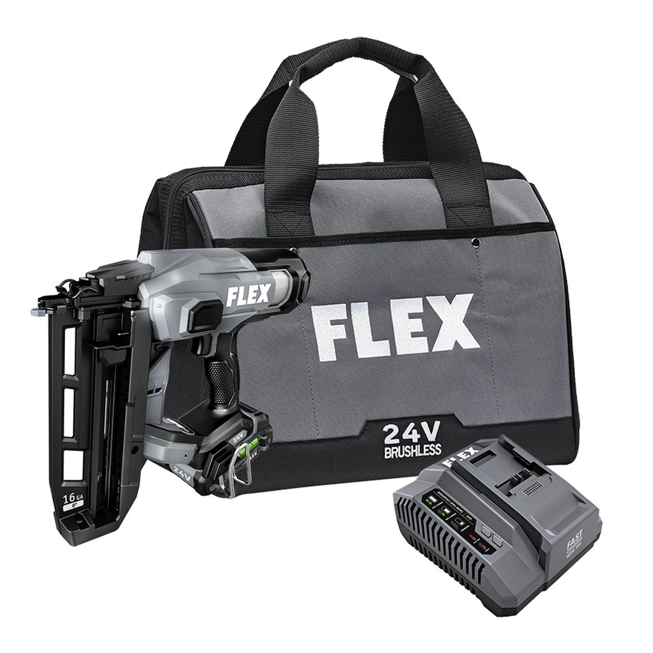FLEX FL-FX4321-1A 24V 16GA Straight Nailer 2.5Ah Kit