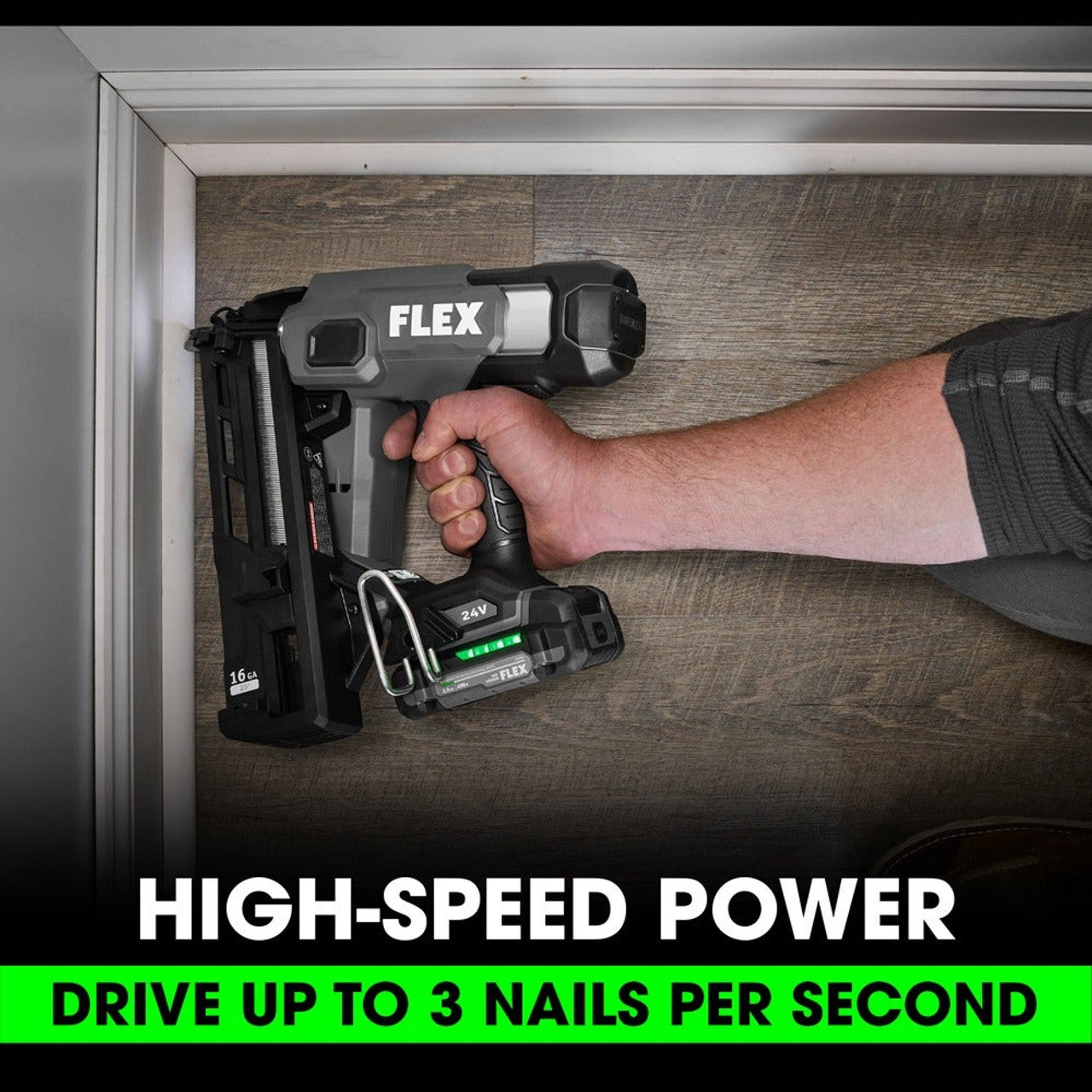 FLEX FL-FX4321A-Z 24V 16GA Angled Finish Nailer Bare Tool