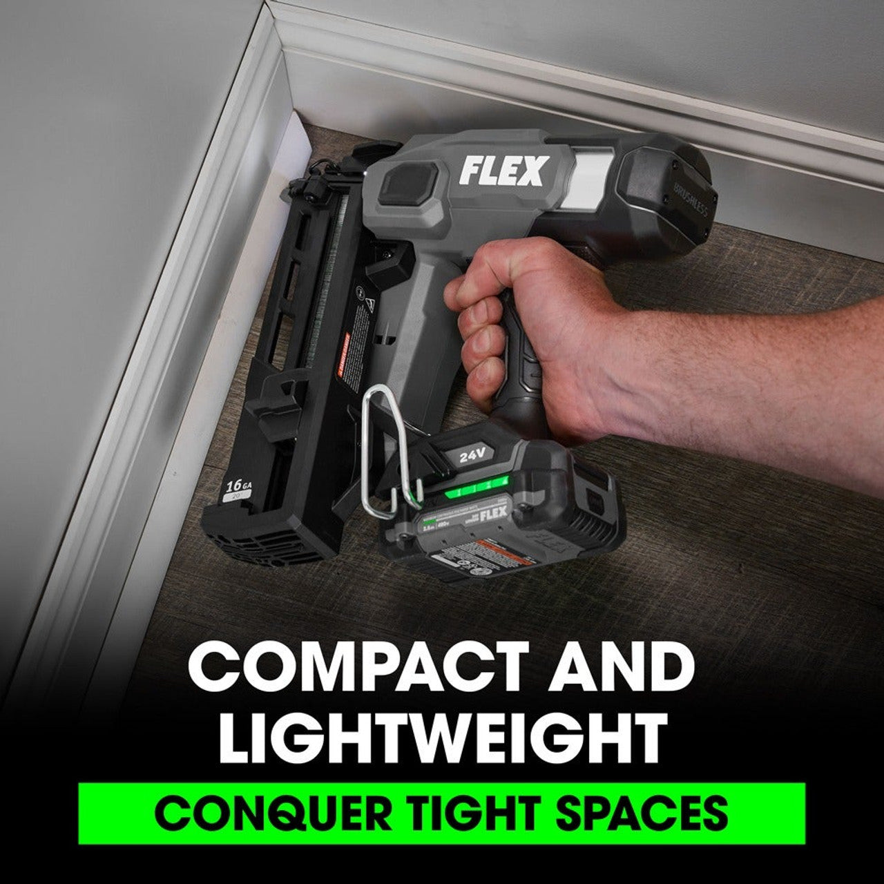 FLEX FL-FX4321A-Z 24V 16GA Angled Finish Nailer Bare Tool