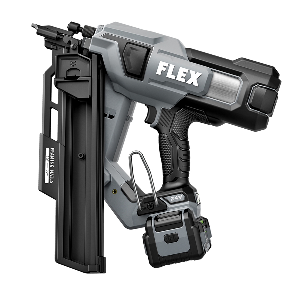 FLEX FL-FX4351A-1C 24V 21deg Framing Nailer 5.0Ah Kit