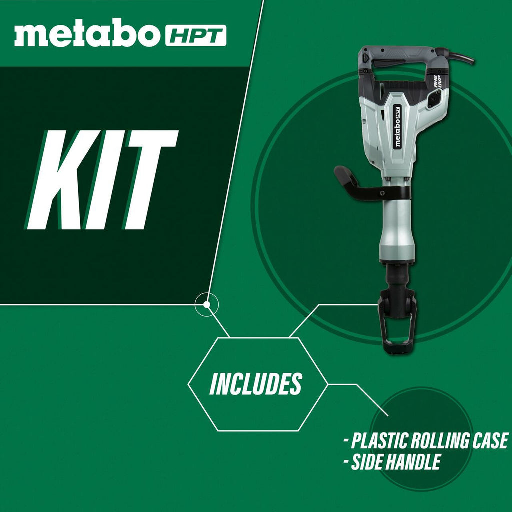 Metabo-HPT HPT-H65SD3M 1-1/8in Hex Demolition Hammer with Aluminum Housing Body