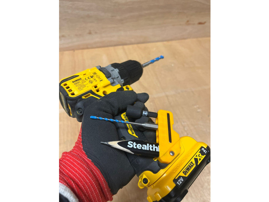 StealthMounts SM-BH-DW-4590-YLW 45° & 90° Magnetic Bit Holder for Dewalt XR & Flexvolt Tools Yellow 2-Pack
