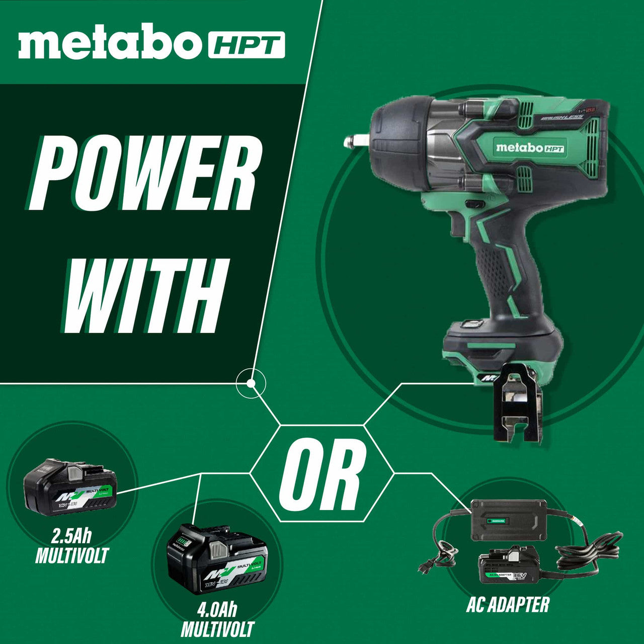 Metabo-HPT HPT-WR36DBQ4M 36V 1/2in Impact Wrench (Bare Tool)